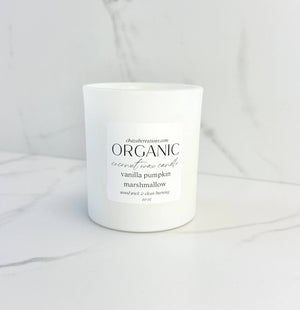 Organic hand-poured coconut wax candle - 10 oz