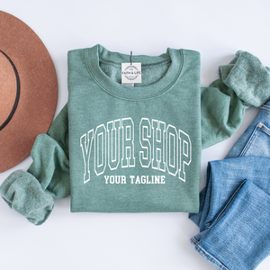 Custom City State or Text Personalized Crewneck Sweatshirt