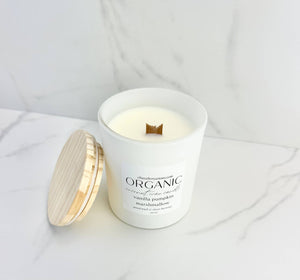 Organic hand-poured coconut wax candle - 10 oz