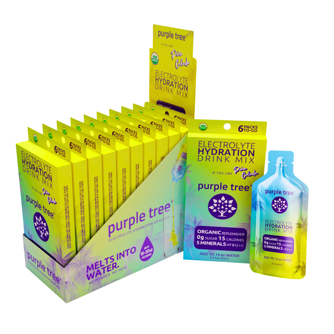 Organic Electrolyte Hydration Packs, Pina Colada, 6 each