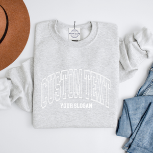 Custom City State or Text Personalized Crewneck Sweatshirt