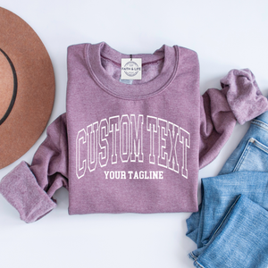 Custom City State or Text Personalized Crewneck Sweatshirt
