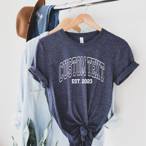 Custom City State or Text Personalized Shop Logo Tee Shirt