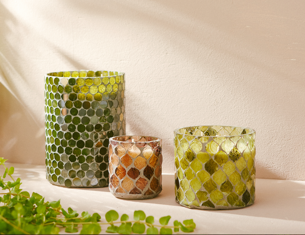 Medium Mosaic Candle