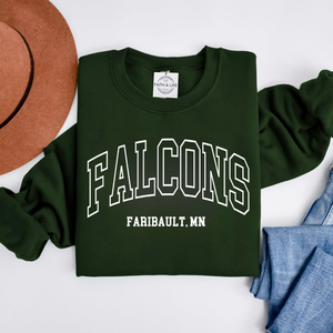 Custom City State or Text Personalized Crewneck Sweatshirt
