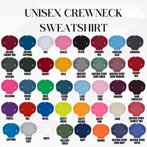 Custom City State or Text Personalized Crewneck Sweatshirt