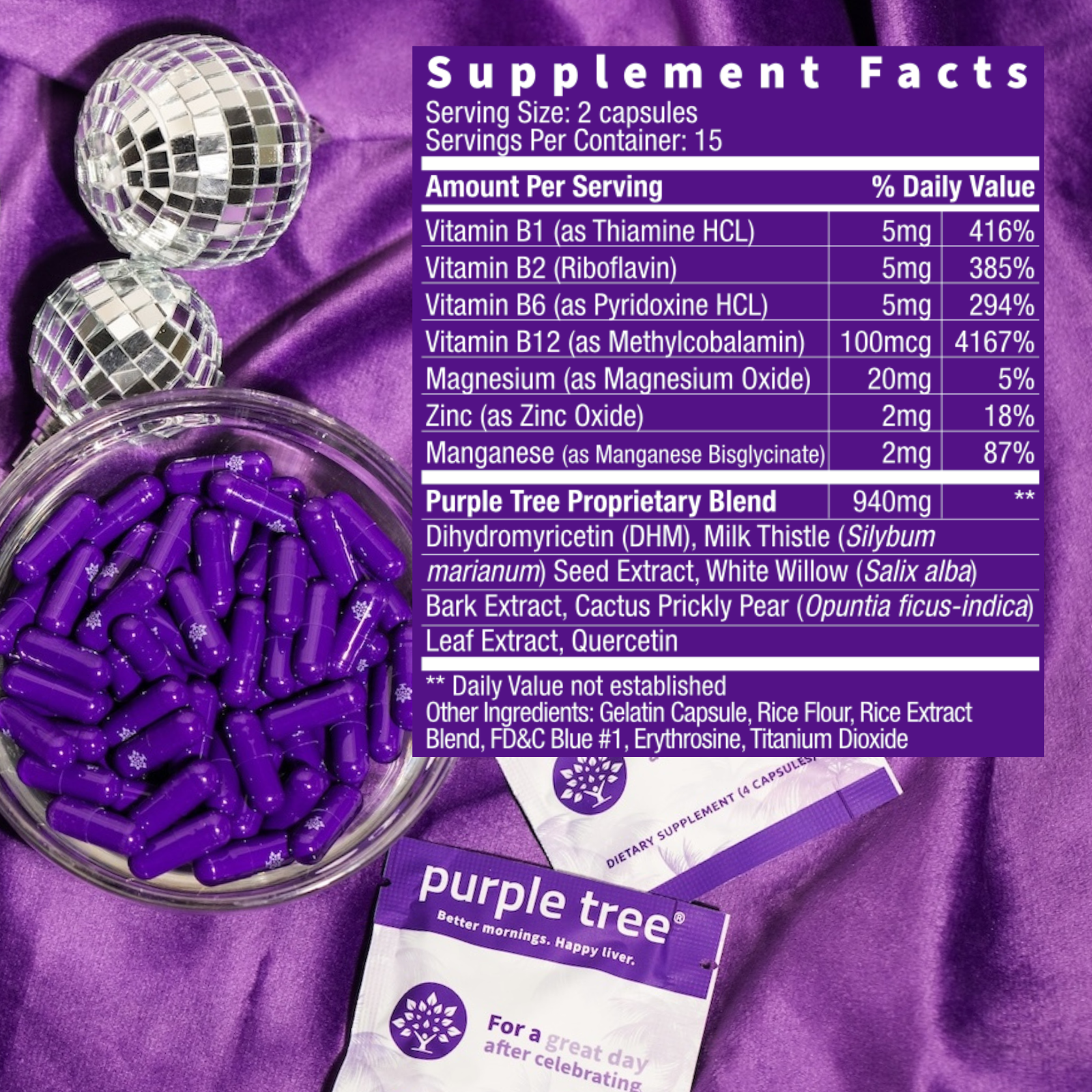 Purple Tree Post-Celebration Wellness POS - 12 bottles
