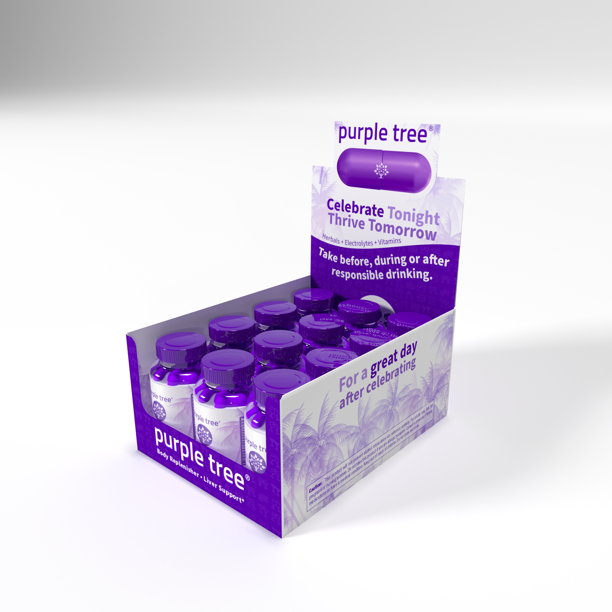 Purple Tree Post-Celebration Wellness POS - 12 bottles