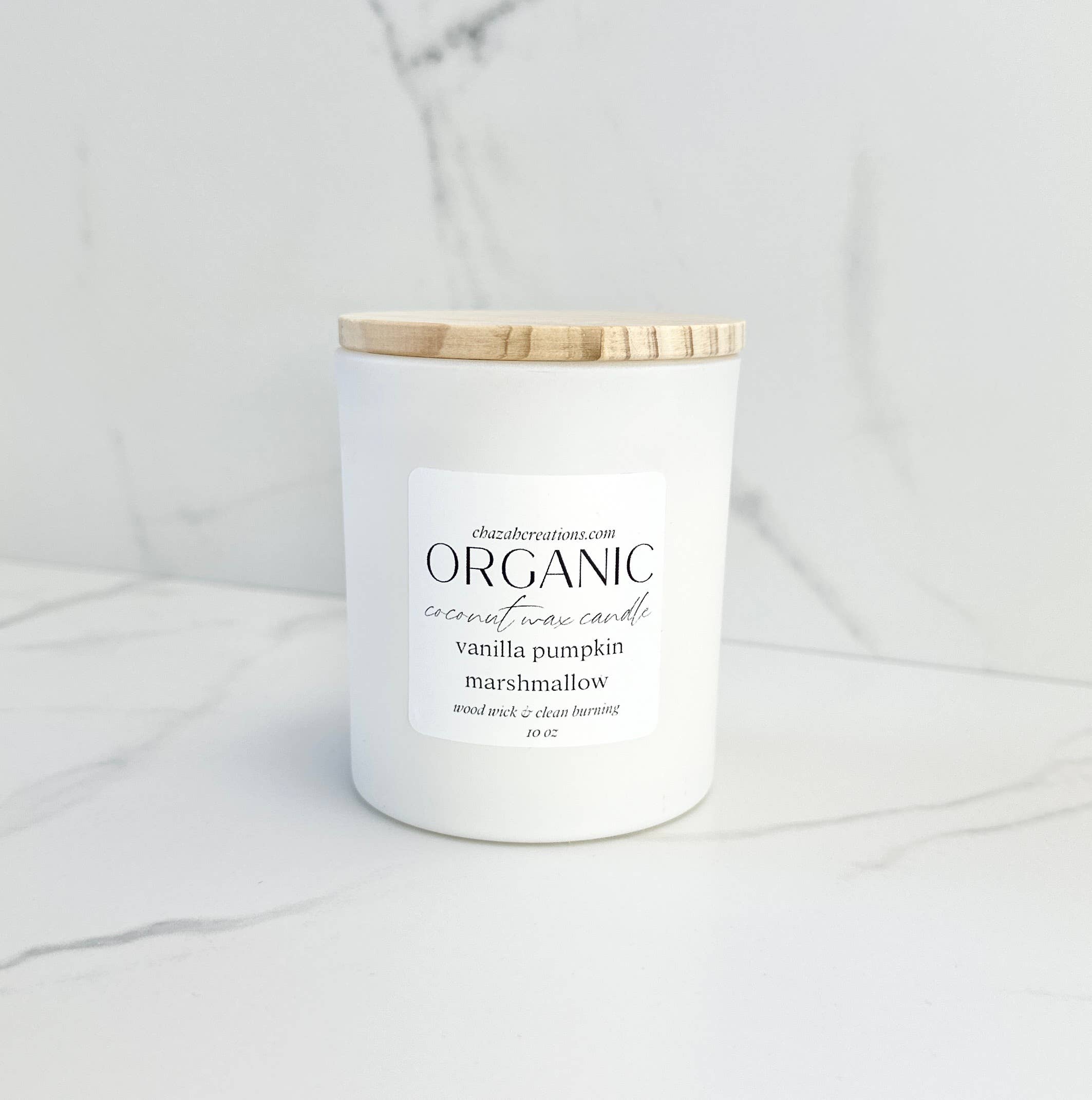 Organic hand-poured coconut wax candle - 10 oz