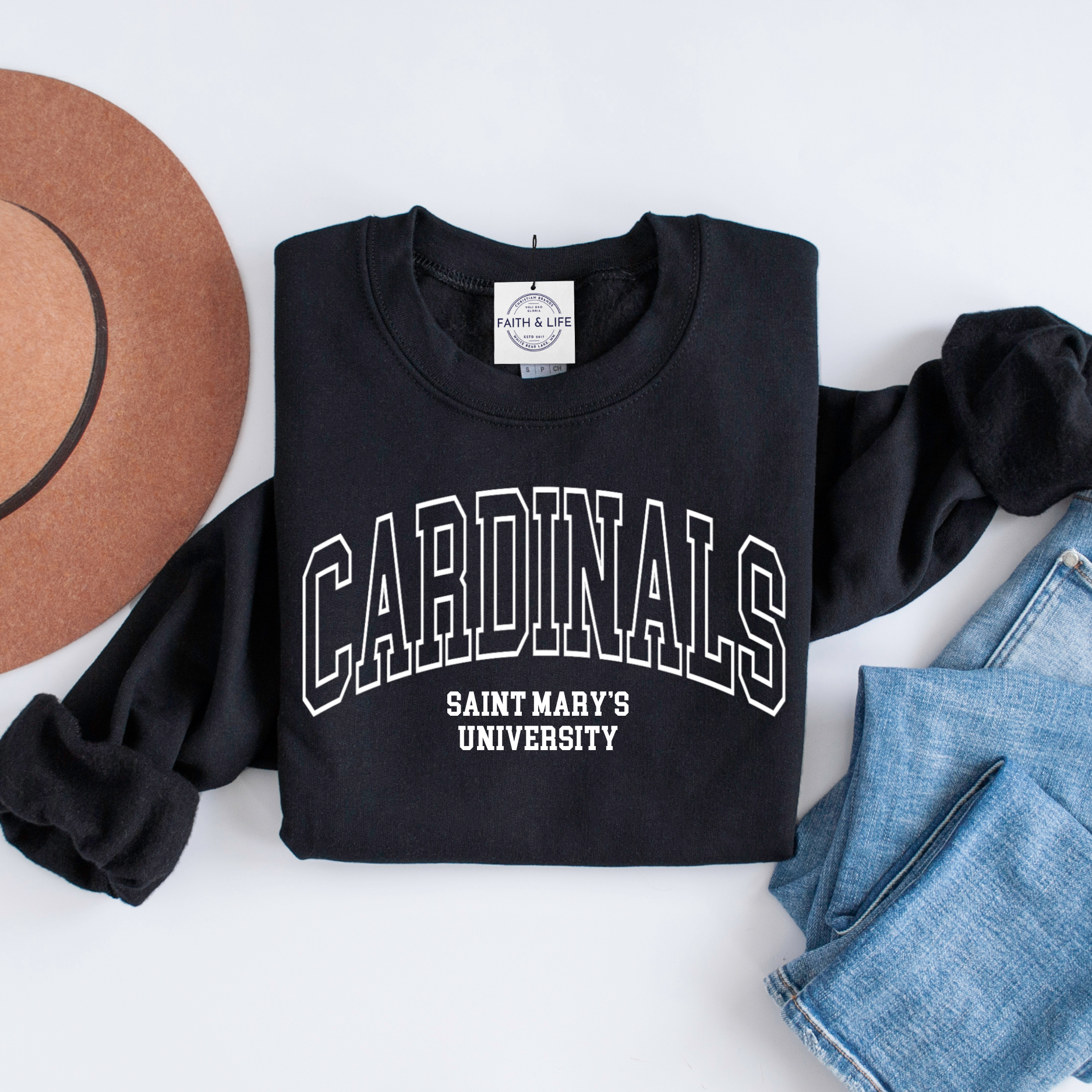 Custom City State or Text Personalized Crewneck Sweatshirt